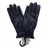 Ladies Genuine Sheepskin Leather Gloves Patch Fleece Lining Warm Winter Womens