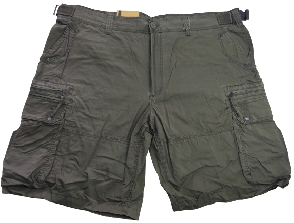 Deluxe PLUS SIZE CARGO SHORTS Heavy Duty Big Sizes Summer 100% COTTON - Black