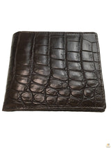 Mens Genuine Skin Crocodile Leather Wallet Bi Fold Credit Card Gift - Brown