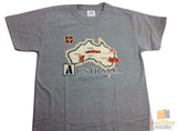 Adult T Shirt Australian Australia Day Souvenir Tee Top 100% COTTON - Grey