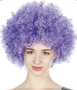 Mens DELUXE AFRO WIG Curly Hair Costume Party Fancy Disco 70s 80s Dress Up - Purple