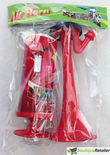 Air Horn Party Prop Hand Held Loud Pump Action Plastic Novelty Reusable Klaxon