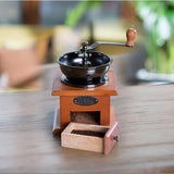 Antique Coffee Grinder Mill Manual Hand Made Wooden Bean Grind Pepper