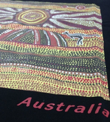 Mens Australia T Shirt Aboriginal Art 100% Cotton Souvenir Indigenous Tee