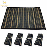 Set of 4 BAMBOO PLACEMATS Dinner Table Decor Party Natural Party 45x30cm BULK