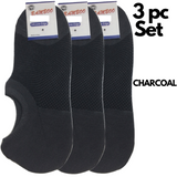 3x Pairs No Show Bamboo Socks Non-Slip Heel Grip Low Cut Invisible Footlet New