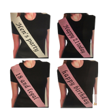 Hen's Night Bridal Sash Bride Happy Birthday 18th 21st Party Night Girls