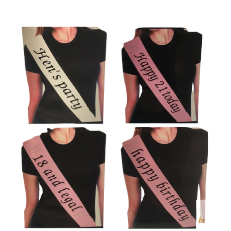 Hen's Night Bridal Sash Bride Happy Birthday 18th 21st Party Night Girls