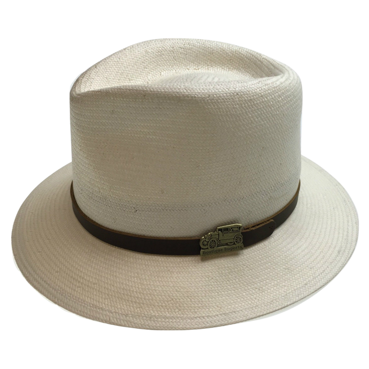 Premium STRAW HAT Panama Trilby Fedora Feather Sun Beach Brim Cap USA Made BR005