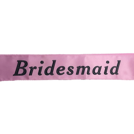 HEN'S NIGHT SASH Party Girls Wedding Bridesmaid Bridal Bride To Be Satin Sashes - Bride To Be (Black)