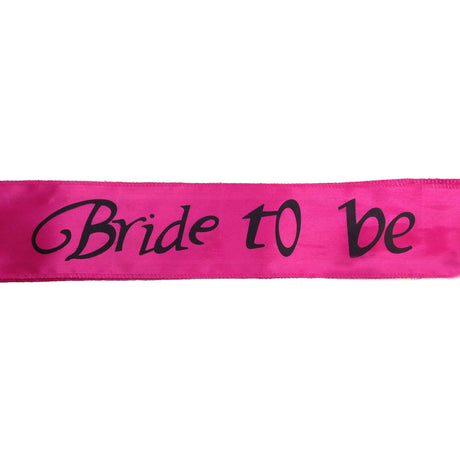 HEN'S NIGHT SASH Party Girls Wedding Bridesmaid Bridal Bride To Be Satin Sashes - Bride To Be (Light Pink)