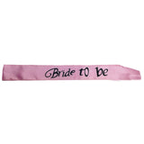 HEN'S NIGHT SASH Party Girls Wedding Bridesmaid Bridal Bride To Be Satin Sashes - Bride To Be (White 2)