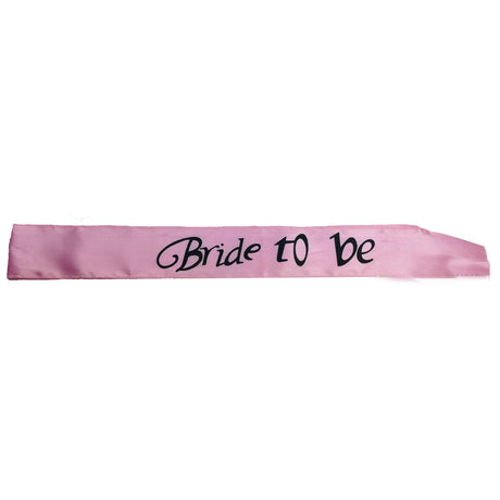 HEN'S NIGHT SASH Party Girls Wedding Bridesmaid Bridal Bride To Be Satin Sashes - Bride To Be (White 2)