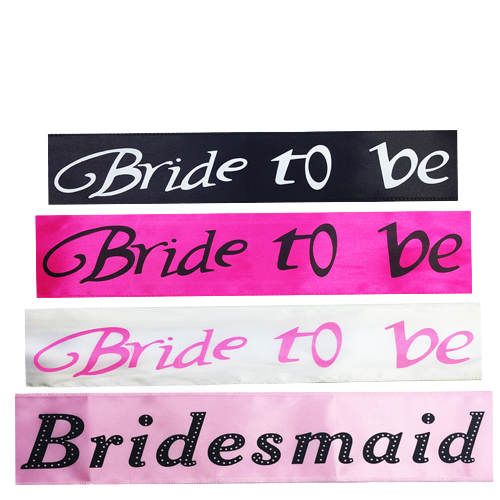 HEN'S NIGHT SASH Party Girls Wedding Bridesmaid Bridal Bride To Be Satin Sashes