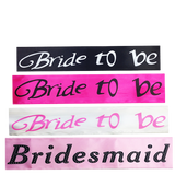 HEN'S NIGHT SASH Party Girls Wedding Bridesmaid Bridal Bride To Be Satin Sashes