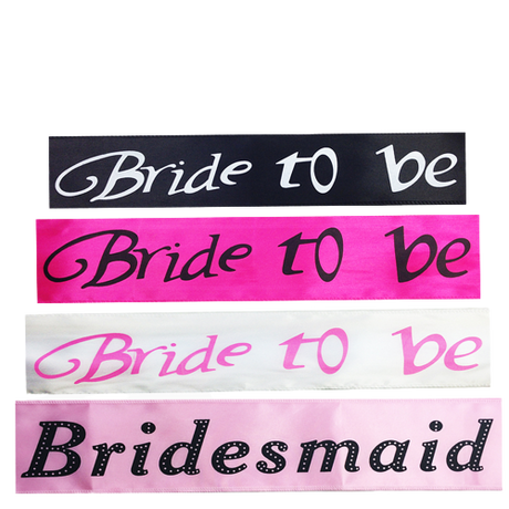 HEN'S NIGHT SASH Party Girls Wedding Bridesmaid Bridal Bride To Be Satin Sashes