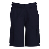 Mens CARGO SHORTS All Sizes 100% COTTON Drill Heavy Work Tradie Military - Navy