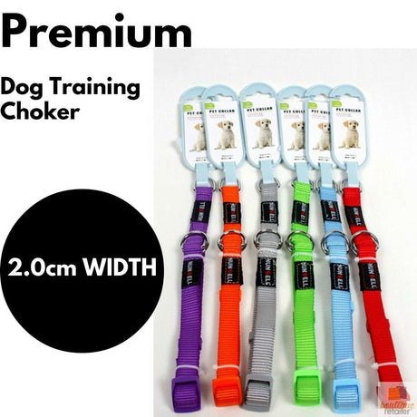 DOG TRAINING CHOKER Collar Martingale Adjustable Lead 2.0cm Width