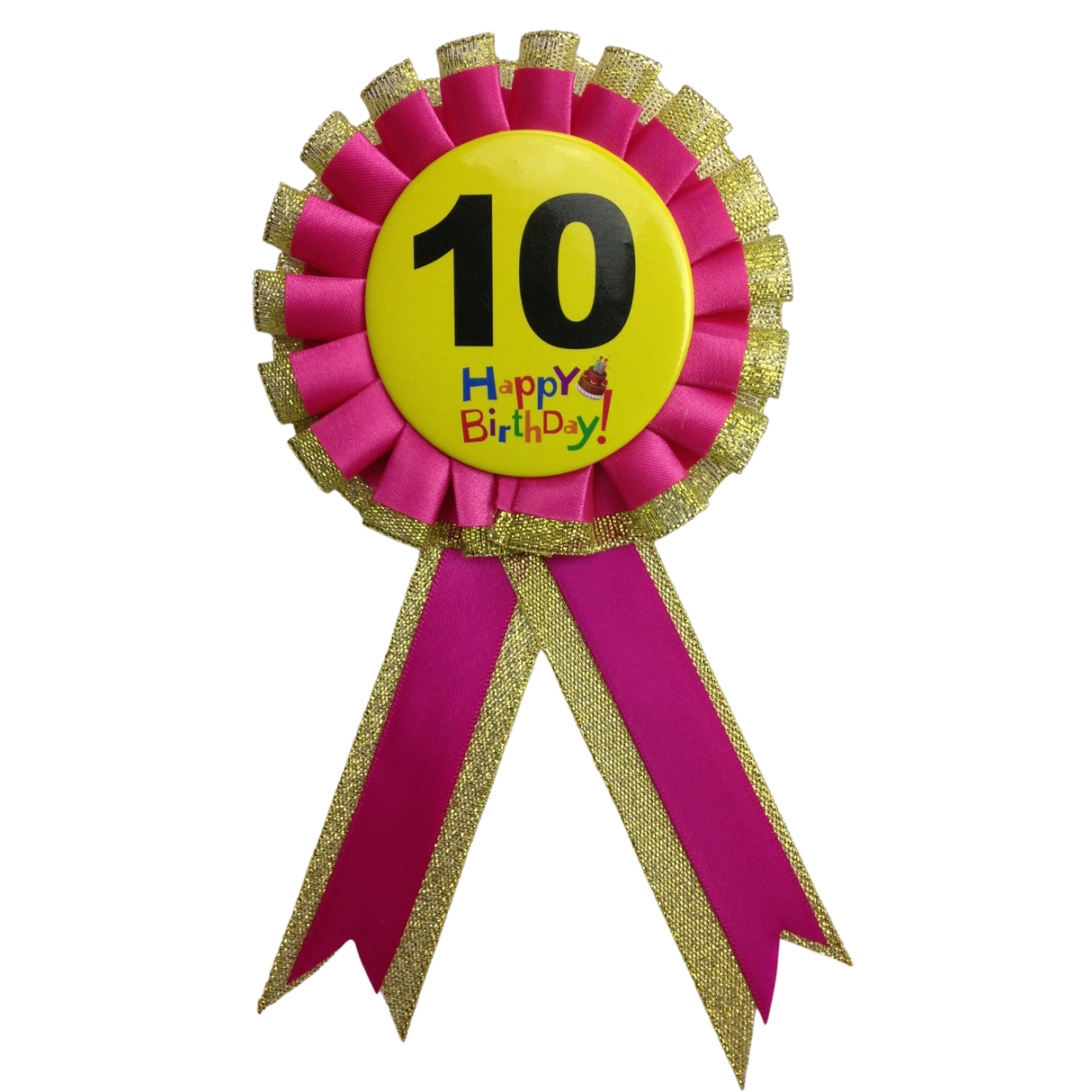 BIRTHDAY BADGE Party Favour Award Rosette Fancy Dress Girls Boys Childrens Kids