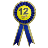 BIRTHDAY BADGE Party Favour Award Rosette Fancy Dress Girls Boys Childrens Kids