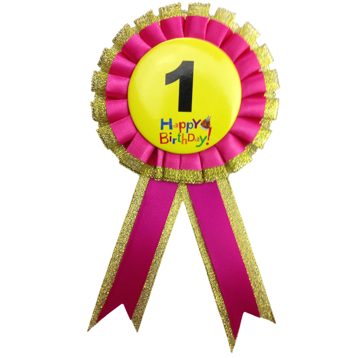 BIRTHDAY BADGE Party Favour Award Rosette Fancy Dress Girls Boys Childrens Kids