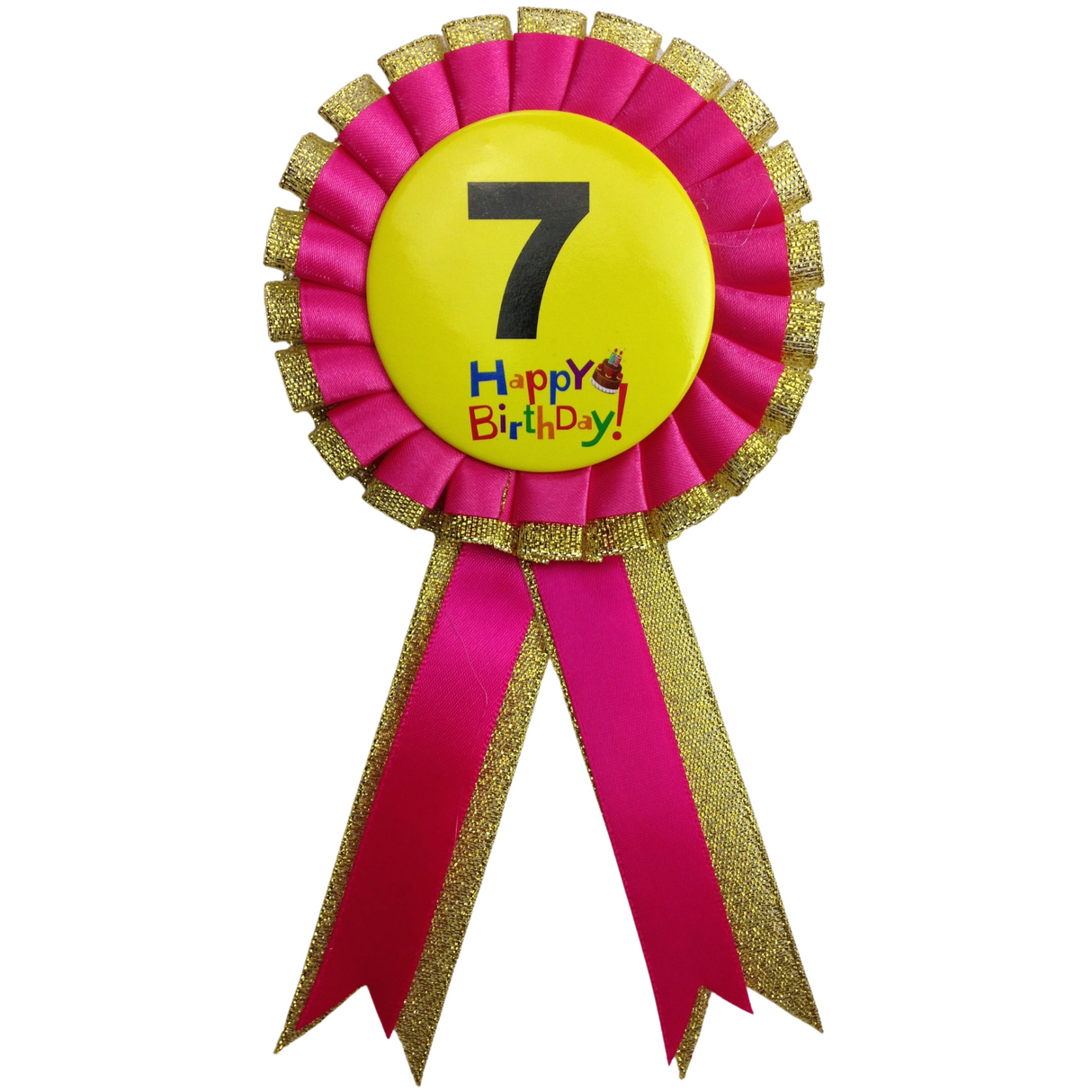 BIRTHDAY BADGE Party Favour Award Rosette Fancy Dress Girls Boys Childrens Kids