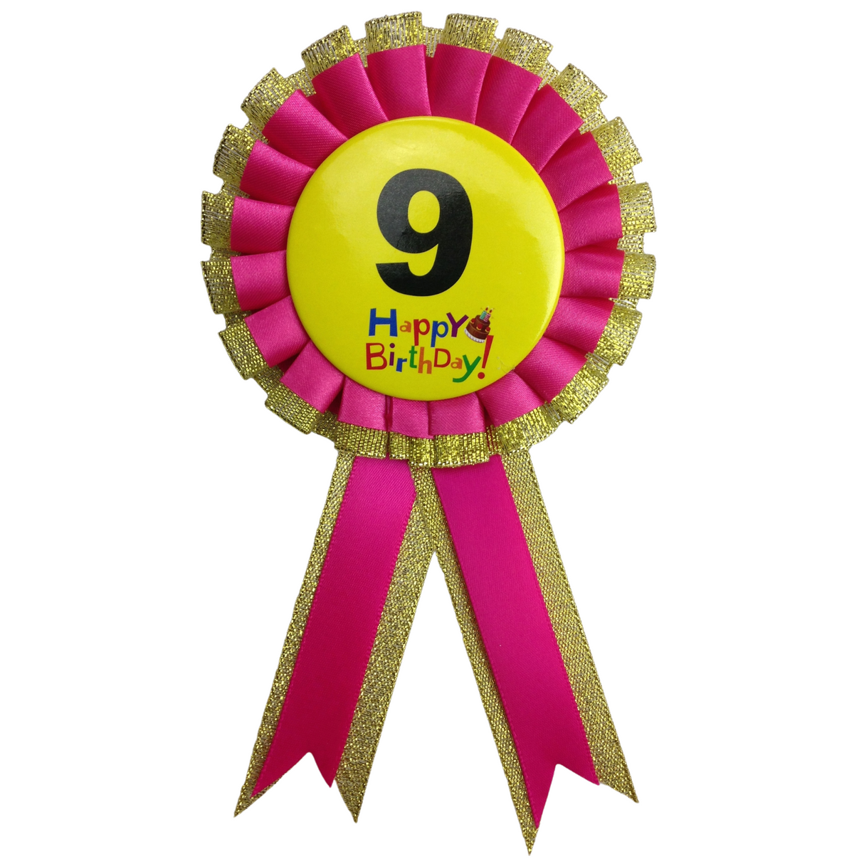 BIRTHDAY BADGE Party Favour Award Rosette Fancy Dress Girls Boys Childrens Kids