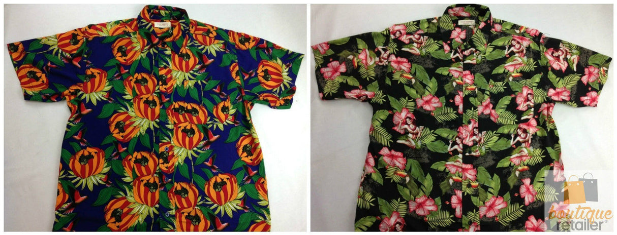 Mens HAWAIIAN SHIRT Beach 100% VISCOSE Surf Floral Party Short Sleeve S-XXL