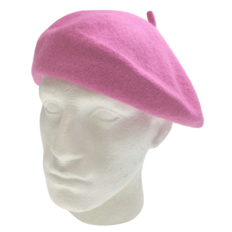 Unisex FRENCH BERET HAT sboy Military Cap Winter Warm Army Style Beanie - Pink