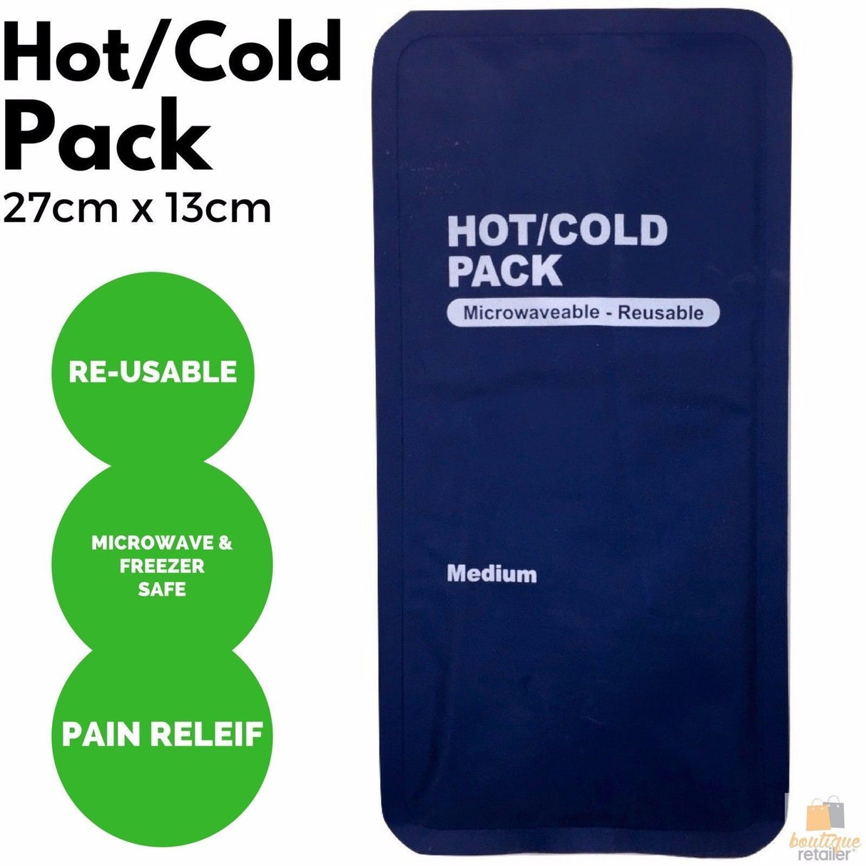 HOT COLD PACK Reusable First Aid Ice Heat Gel Packs Microwaveable Pain Relief