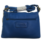 Womens Leather Sling Cross Body Bag Tote Messenger Satchel Shoulder - Blue