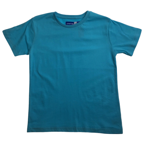 KIDS PLAIN T SHIRT Childrens Child 100% COTTON Boys Girls Basic Blank Tee Top - Bright Mint