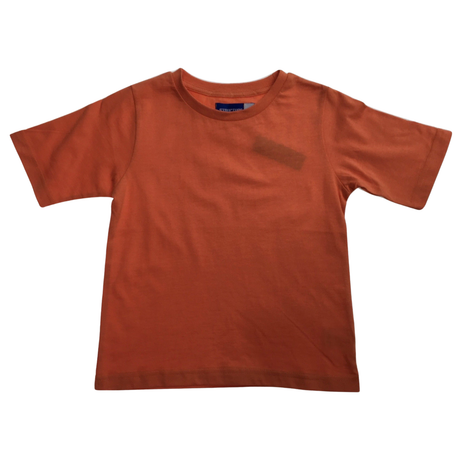 KIDS PLAIN T SHIRT Childrens Child 100% COTTON Boys Girls Basic Blank Tee Top - Orange