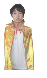 KIDS METALLIC CAPE w Collar Costume Childrens Party Halloween Vampire - Orange