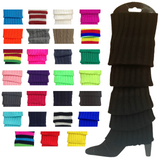 Pair of Womens Leg Warmers Disco Winter Knit Dance Party Crochet Legging Socks Costume