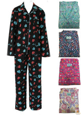 Womens FLANNELETTE PYJAMAS 100% Cotton PJs Set Top Pants Ladies Flannel PJ Womens