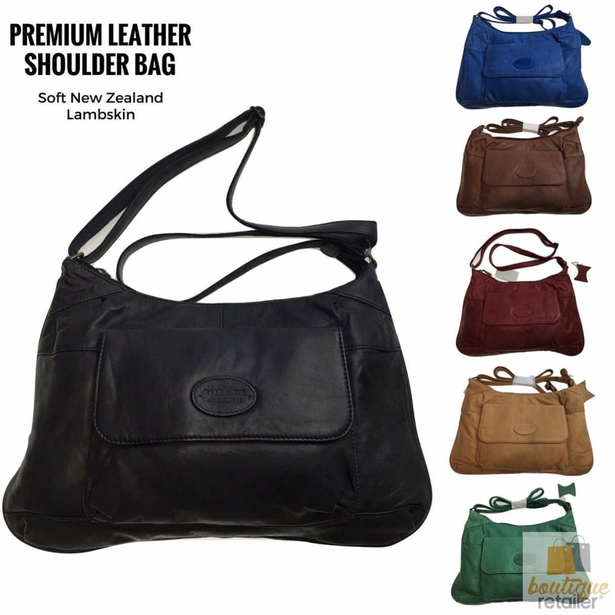 Premium Womens Leather Shoulder Bag Messenger Satchel Handbag Purse Travel