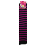 Long LEG WARMERS Party Costume Fine Knitted Stretch Ladies Girls Fancy Dress - Black/White