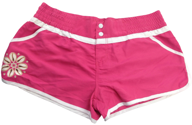 Womens Microfibre Board Shorts Beach Swim Surf Womens Plain Elastic - Pink