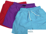 Mens Board Shorts Surf Beach Swim Quick Dry Boardies PLAIN Red Blue Purple S-XL