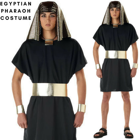 Mens EGYPTIAN Pharaoh Costume Adult Ancient Ruler Tut King Halloween Pharoah