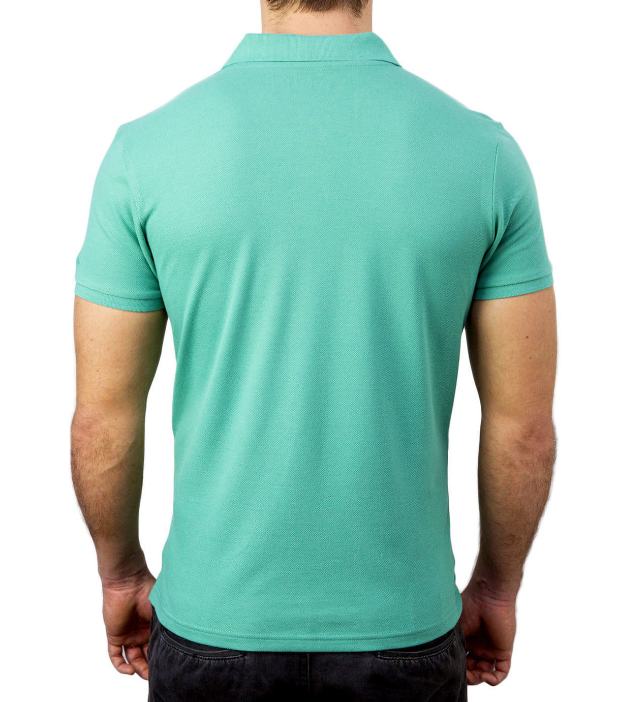 100% Organic Cotton Polo Shirt Slim Fit T Shirt Top - Smoke Jade - XXL