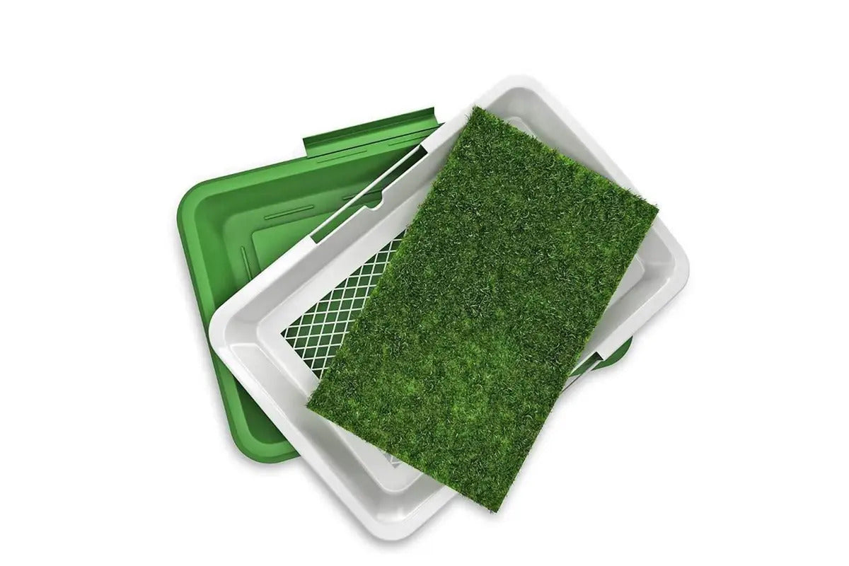 POTTY PATCH Dog Pet Training Grass Pad Portable Loo Toilet Mat Indoor Loo