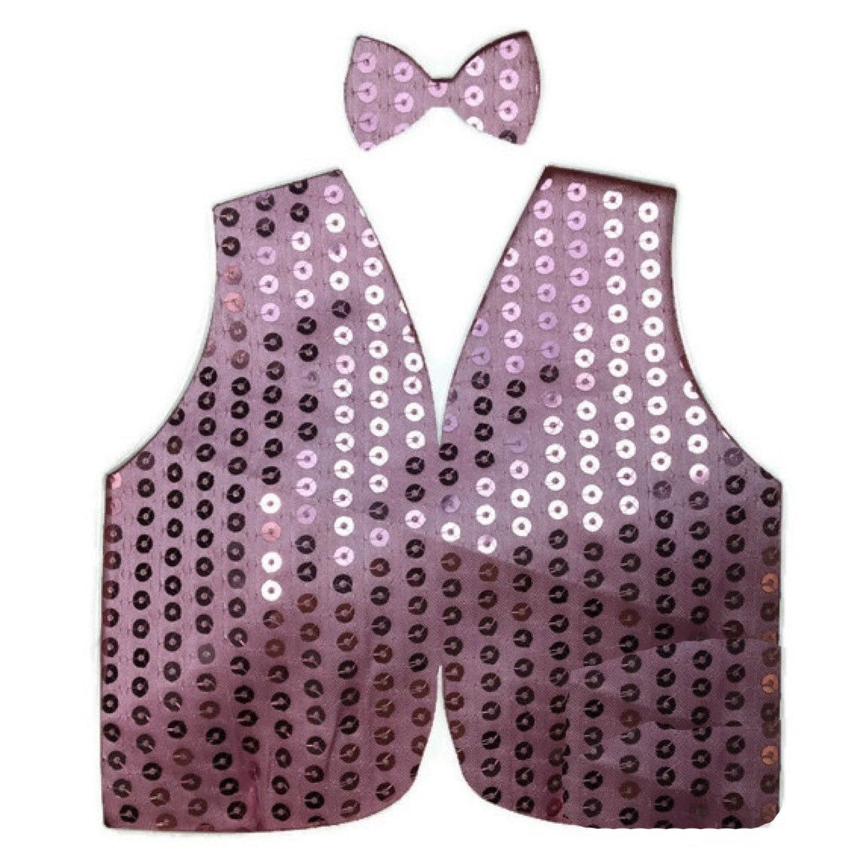 Mens SEQUIN VEST Dance Costume Party Coat Disco Accessory Sparkle Waistcoat - Red