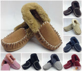 100% Sheepskin Moccasins Slippers Winter Casual Genuine Slip On UGG Non-Slip