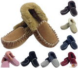 100% Sheepskin Moccasins Slippers Winter Casual Genuine Slip On UGG Non-Slip