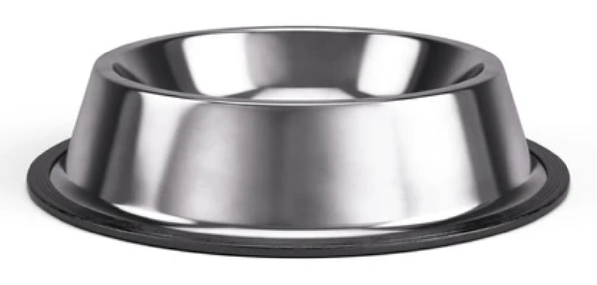 Non Slip Stainless Steel Dog Bowl Pet Cat Water Food Feeder Portable Puppy Dish