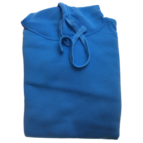 Adult Unisex Mens Plain Basic Pullover Hoodie Sweater Sweatshirt Warm Jumper - Blue