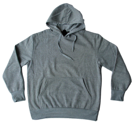 Adult Unisex Mens Plain Basic Pullover Hoodie Sweater Sweatshirt Warm Jumper - Grey