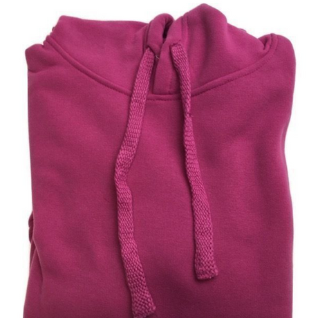 Adult Unisex Mens Plain Basic Pullover Hoodie Sweater Sweatshirt Warm Jumper - Hot Pink